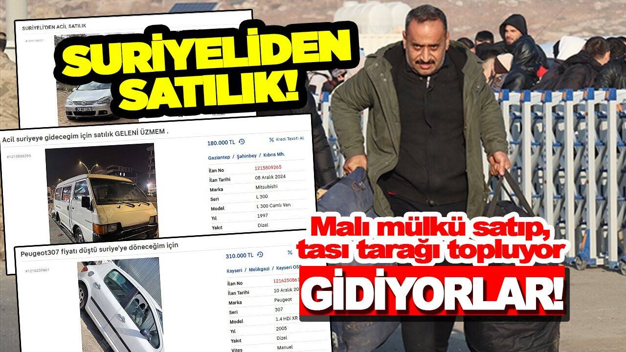 Suriyeliden satılık! Malı mülkü satıp, tası tarağı toplayan gidiyor