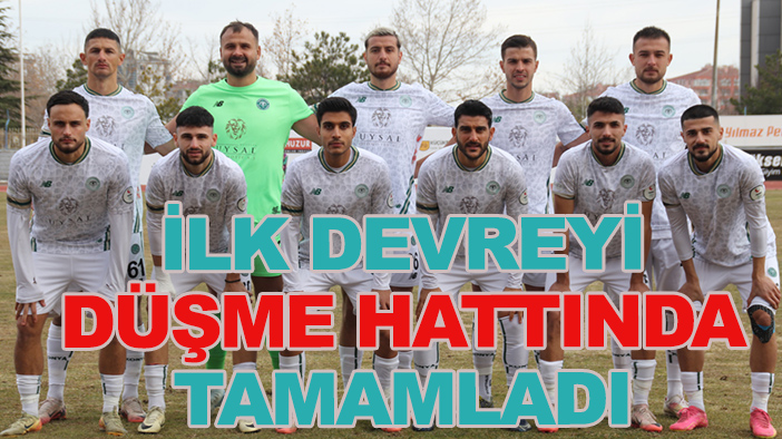 1922 Konyaspor ilk devreyi düşme hattında tamamladı