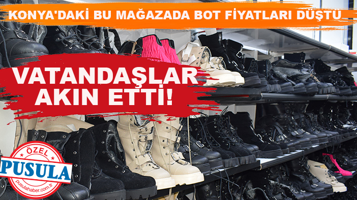 Konya'daki bu mağazada bot fiyatları düştü, vatandaşlar akın etti!