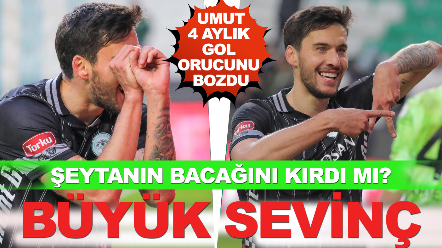 Konyaspor'da 4 aylık gol orucunu bozan Umut Nayir büyük sevinç yaşadı