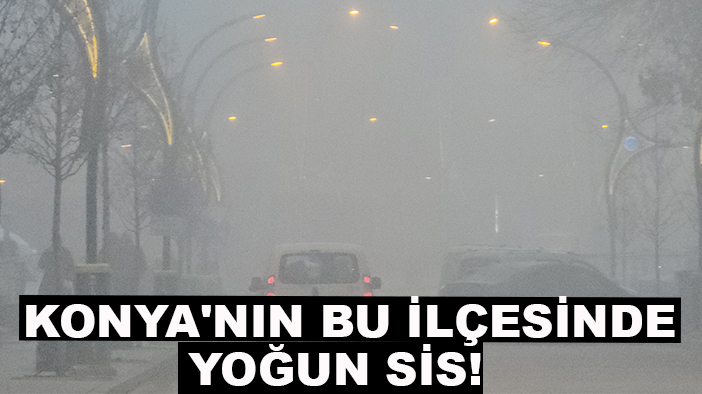 Konya'nın bu ilçesinde yoğun sis!