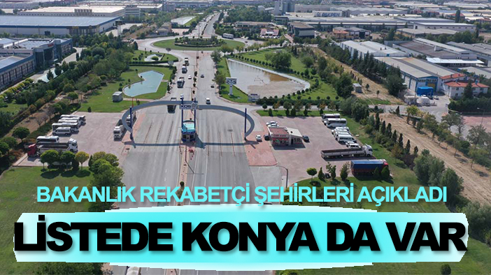 Bakanlık rekabetçi şehirleri açıkladı! Listede Konya da var