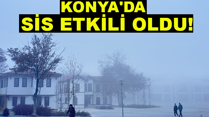 Konya'da sis etkili oldu!