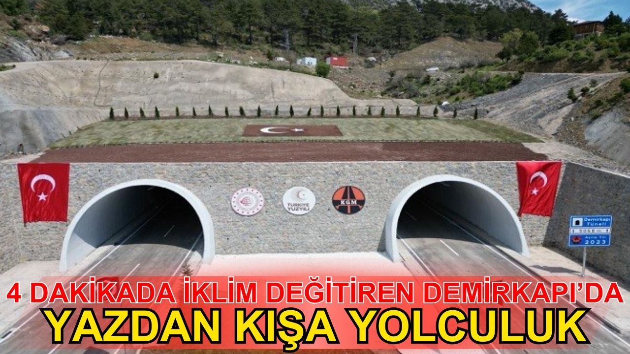 4 dakikada iklim değiştiren Demirkapı'da yazdan kışa yolculuk