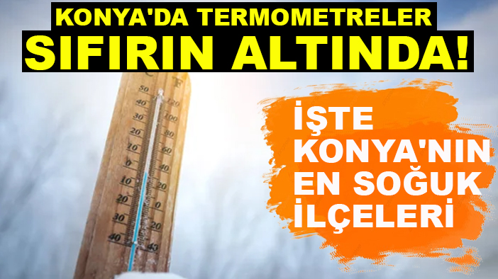 Konya'da termometreler sıfırın altında! İşte Konya'nın en soğuk ilçeleri