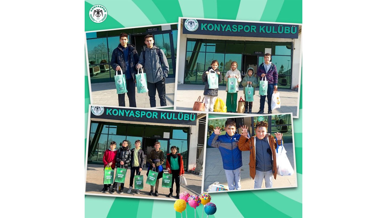 Konyaspor minik taraftlarlara şivlilik dağıttı