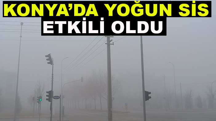 Konya’da yoğun sis etkili oldu