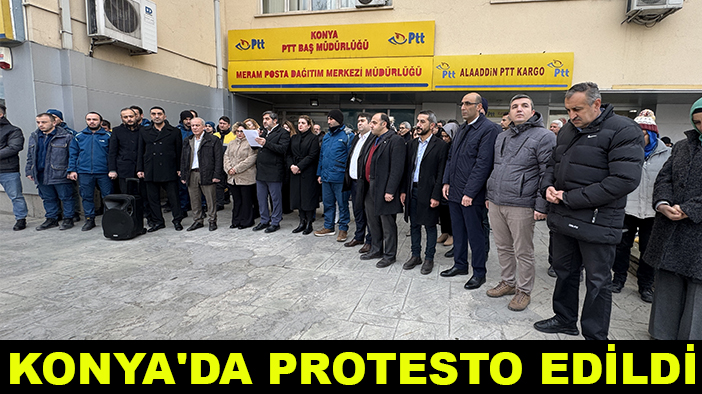 Rize'de iki PTT çalışanının öldürülmesi, Konya'da protesto edildi