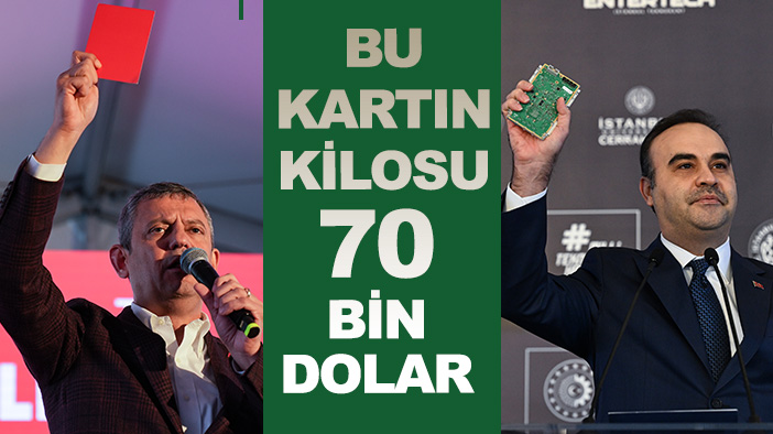 Bakan Kacır, CHP Genel Başkanı Özel'in "kırmızı kart"ına "yeşil kart"la cevap verdi: "Bu kartın kilosu 70 bin dolar!"