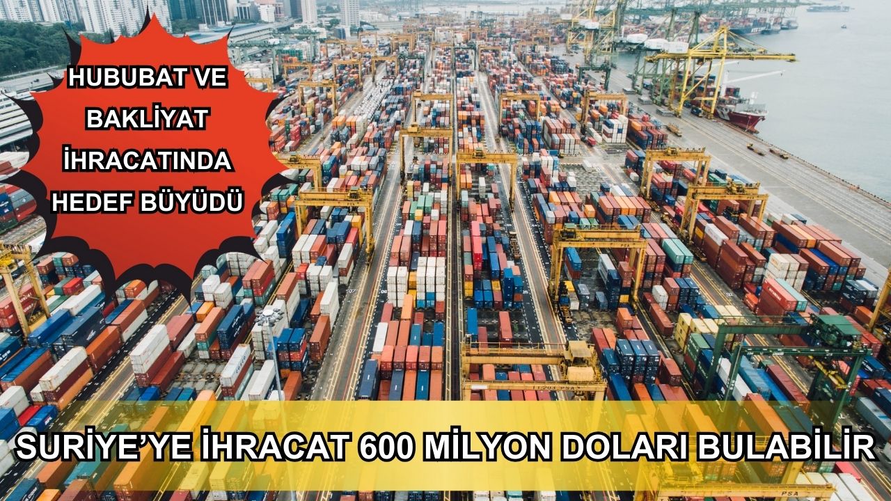 Hububat ve bakliyat ihracatında hedef büyüdü: Suriye’ye ihracat 600 milyon doları bulabilir