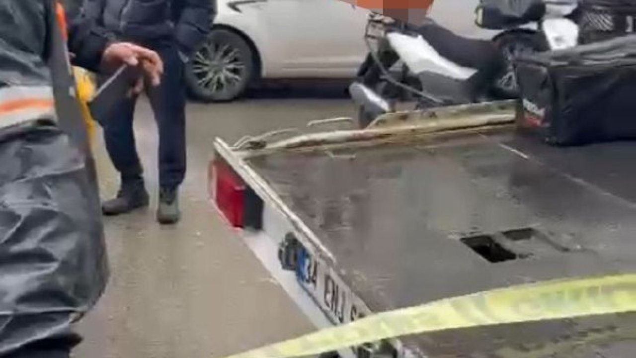 Aynasını kıran motokuryenin üzerine aracını sürdü: O anlar kamerada