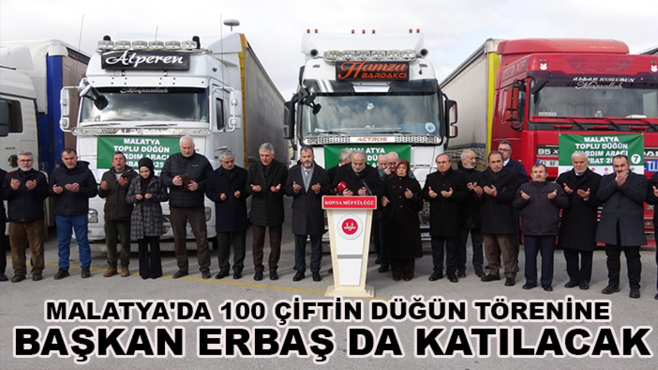 Malatya'da 100 çiftin düğün törenine Başkan Erbaş da katılacak