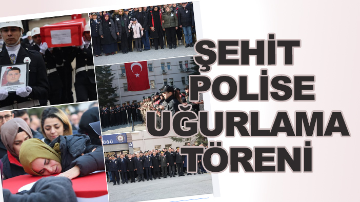 Konya'da şehit olan polis memuru için uğurlama töreni düzenlendi
