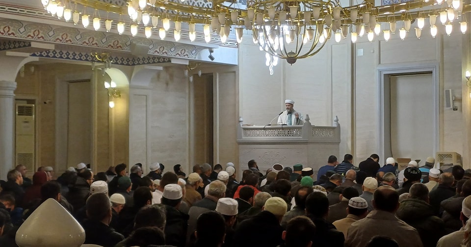 Müftü Öge Tahir Büyükkörükçü Camii'nde vaaz etti