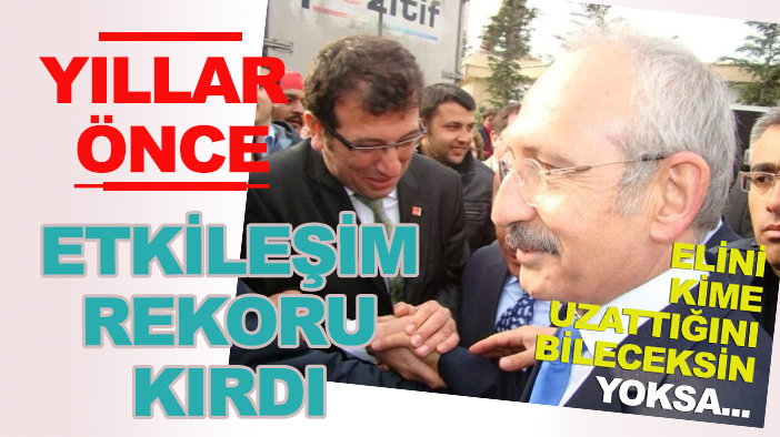 Sosyal medyada etkileşim rekoru alan "Kılıçdaroğlu-İmamoğlu" fotoğrafı