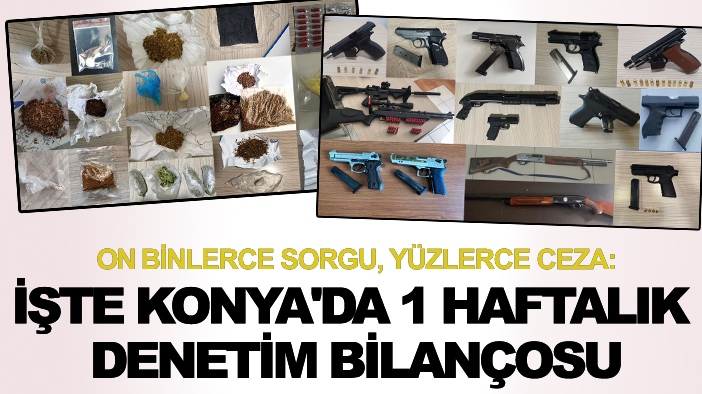 On binlerce sorgu, yüzlerce ceza: İşte Konya'da 1 haftalık denetim bilançosu