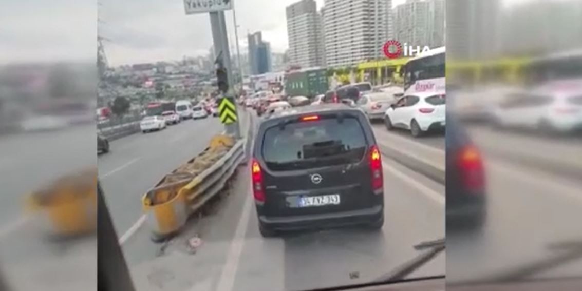 Trafikte kaynak yaptı, korna çalan sürücüyü öldürmekle tehdit etti (TIKLA-İZLE)