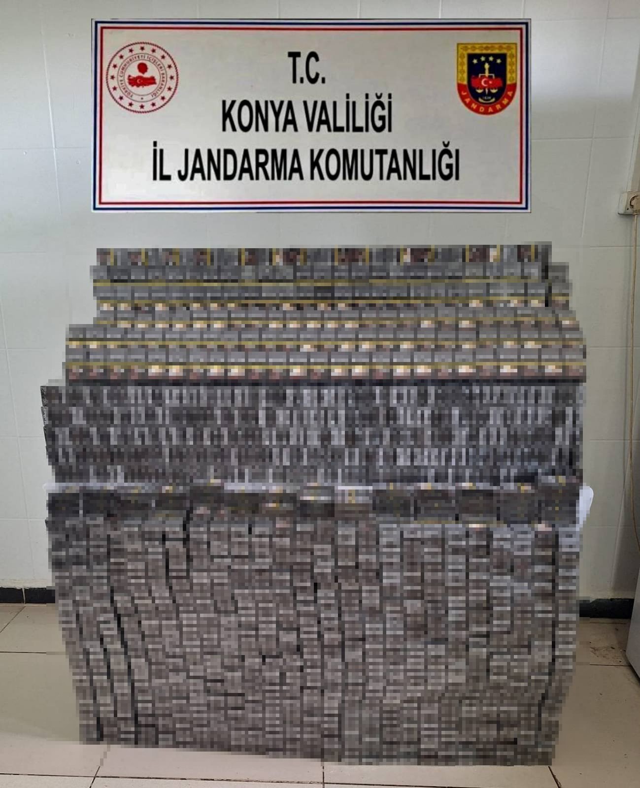 Konya’da jandarmadan kaçak sigara operasyonu