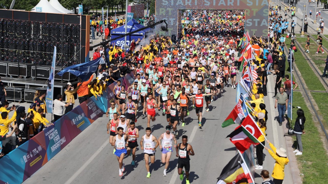 Konya'da maraton heyecanı yaşandı