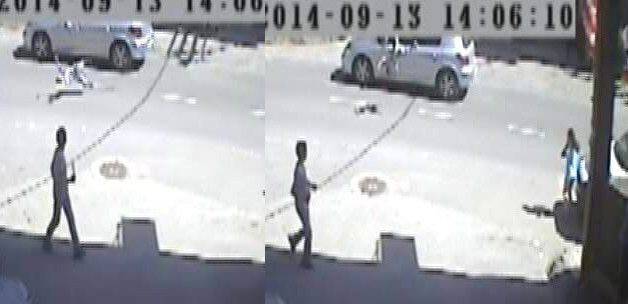 İnanılmaz kaza! Araba küçük çocuğu böyle fırlattı
