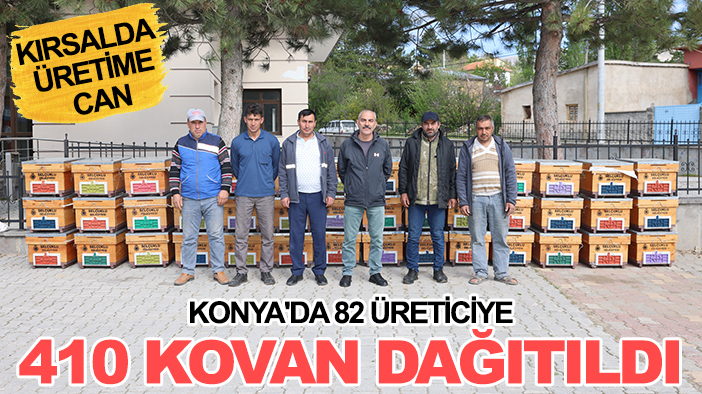 Konya'da 82 üreticiye 410 kovan dağıtıldı