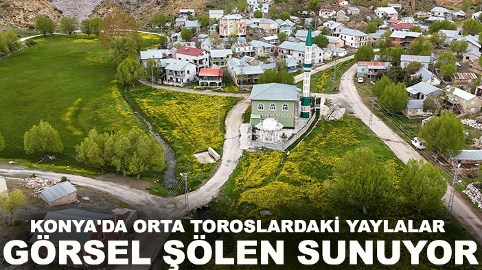 Konya'da Orta Toroslardaki yaylalar görsel şölen sunuyor
