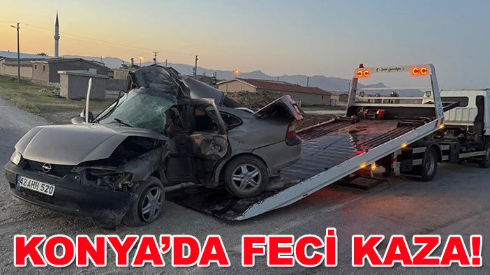 Konya’da feci kaza! Direğe çarpan otomobilin sürücüsü hayatını kaybetti