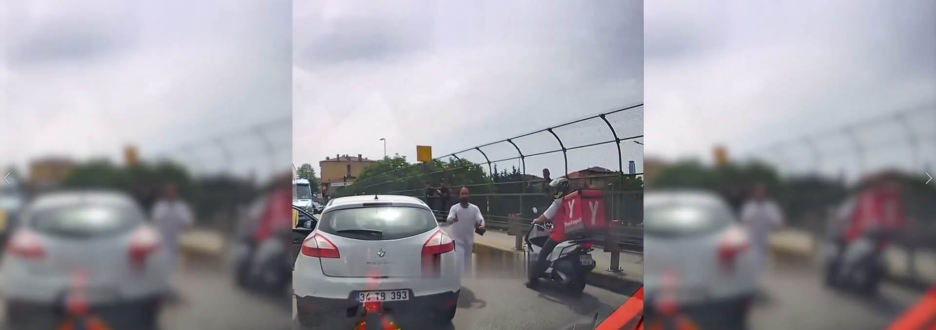 İstanbul'da araçtan inerek karayolları çalışanına bıçak çeken şahıs yakalandı