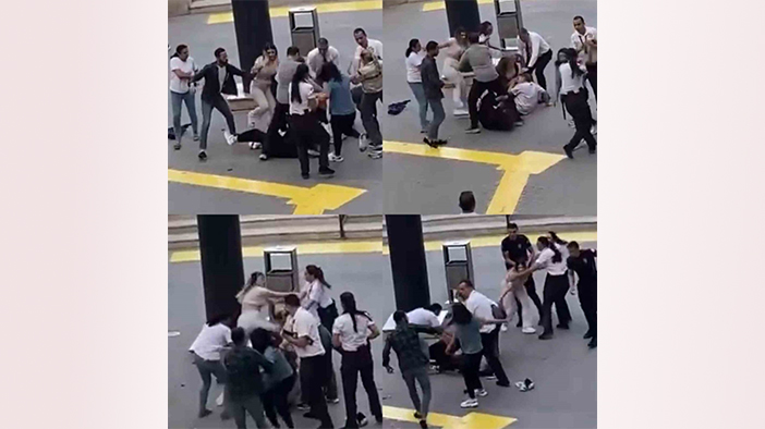 Kadınlar tekme tokat kavga etti: Yere düşenler yumruk ve tekme yedi