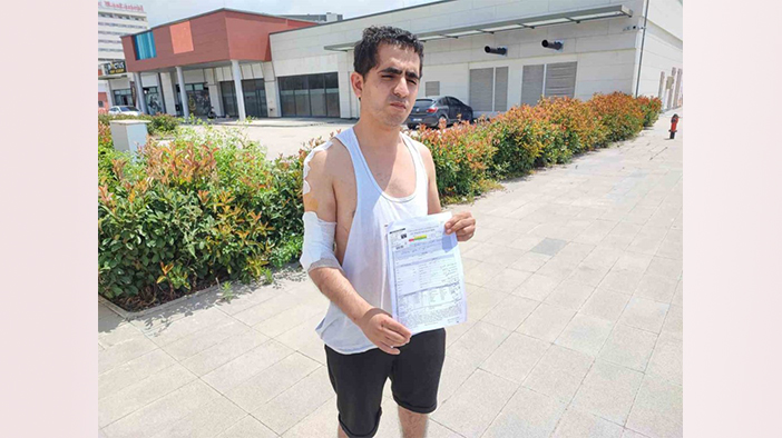 Hastaneye giderken kurt köpeğinin saldırısıyla yaralandı: Zor kurtuldu