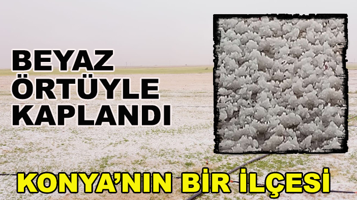 Konya'nın bir ilçesi beyaz örtüyle kaplandı