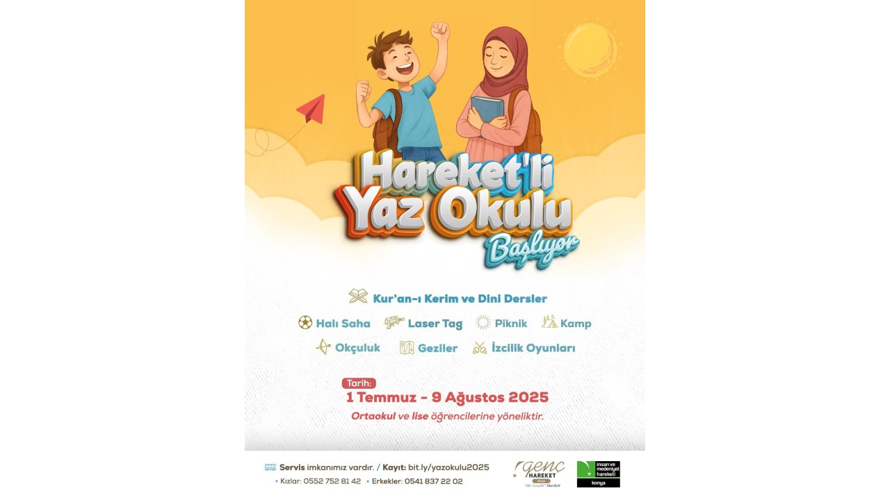 Genç Hareket Konya’dan "Hareketli Yaz Okulu"