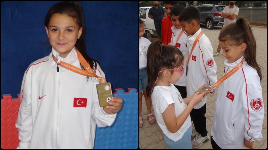 10 yaşındaki karateci Arin Balkan şampiyonu oldu