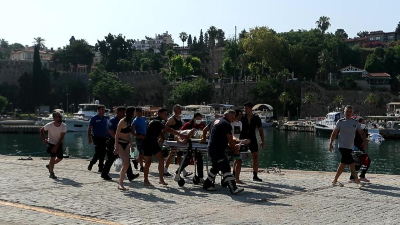 Konyaaltı sahilinde imdadına polis yetişti