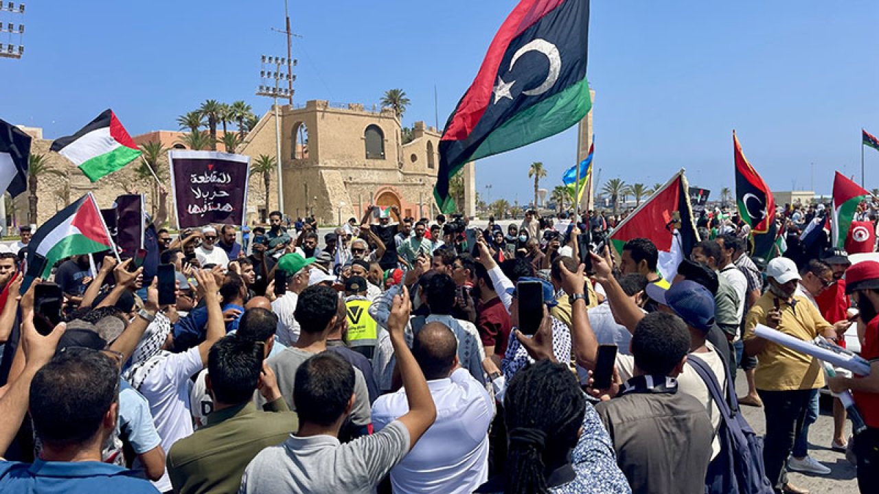 Gazze’ye ilerleyen "Mağrib Direniş Konvoyu" Libya'nın Tacura kentine ulaştı