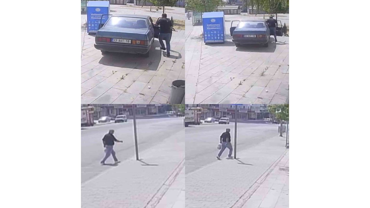 Günün kahramanı taksici: Caddeyi geçip insanların üzerine giden otomobili durdurdu