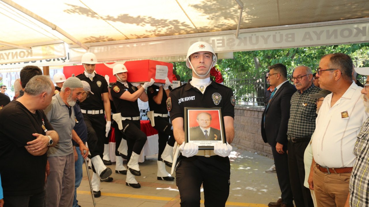 Konya'da vefat eden emekli emniyet müdürüne son görev