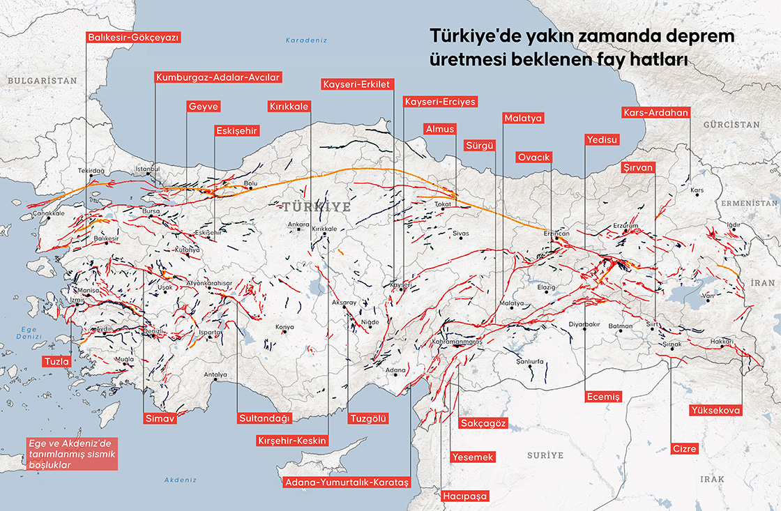 Türkiye'de yakın zamanda deprem üretecek faylar belirlendi