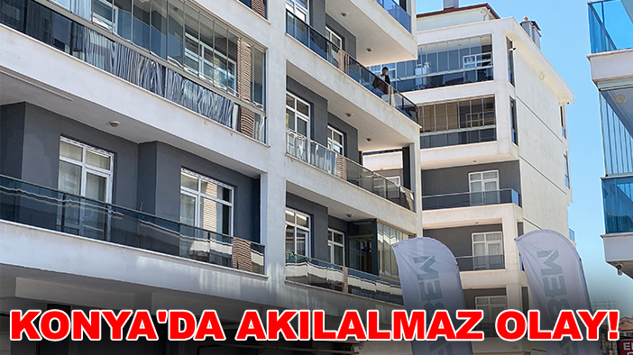 Konya'da akılalmaz olay! Balkona çıktı bıçakla kendini yaraladı