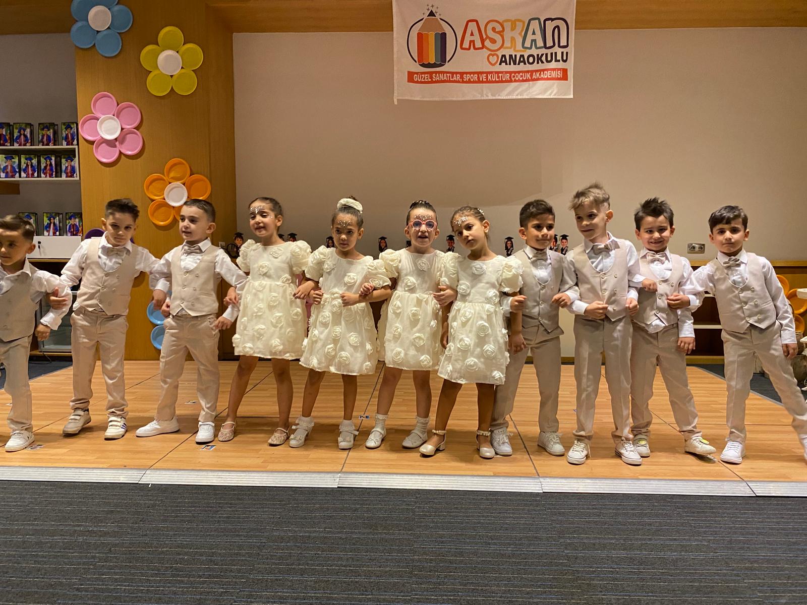 Aşkan Anaokulu'nda mezuniyet coşkusu yaşandı