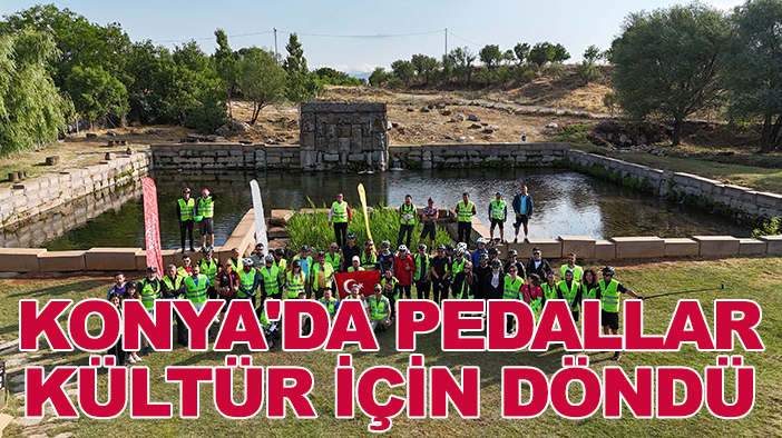 Konya'da pedallar kültür için döndü