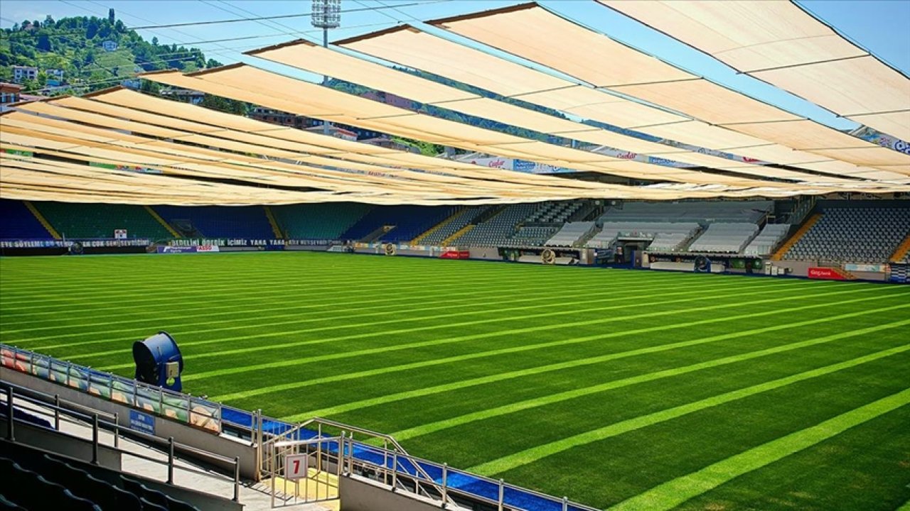 Çaykur Didi Stadyumu güneşten korunuyor