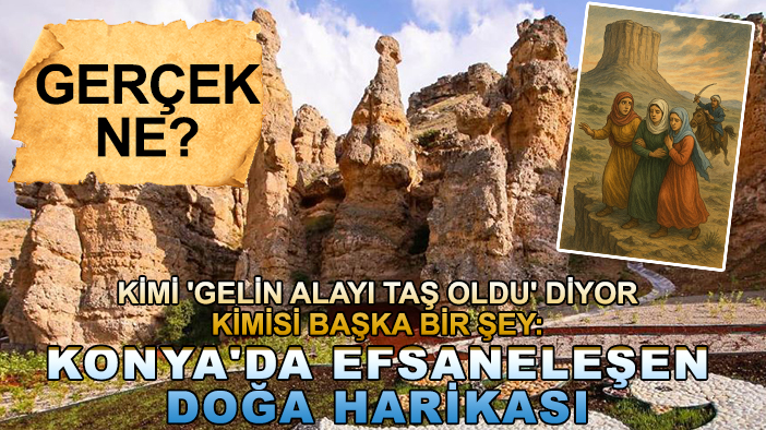 Kimi 'gelin alayı taş oldu' diyor kimisi başka bir şey: Konya'da efsaneleşen doğa harikası