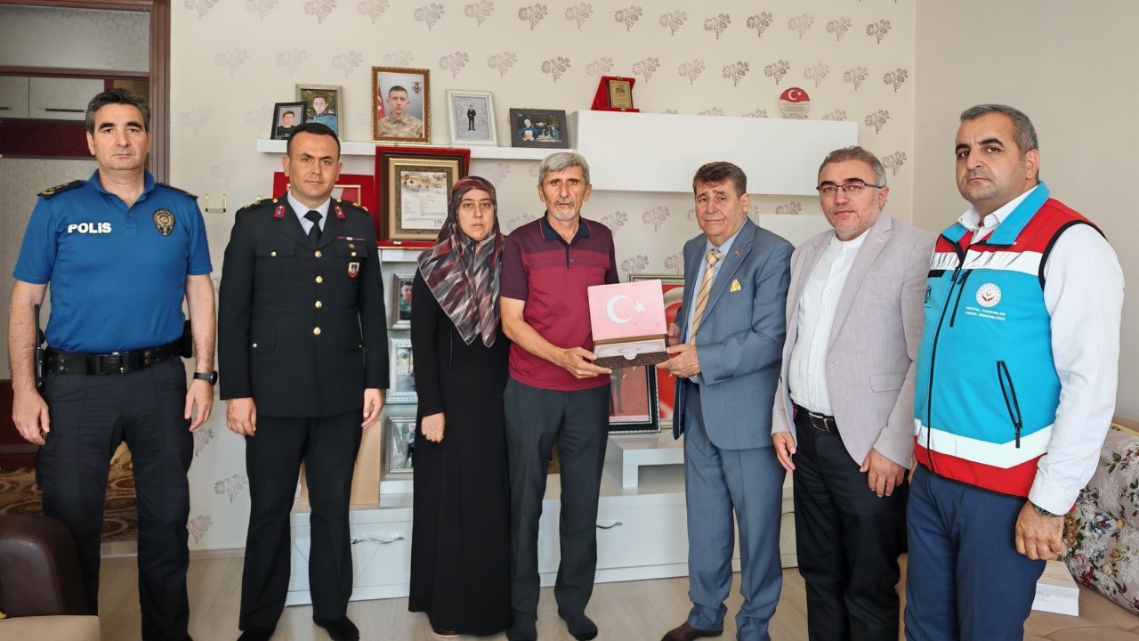 Selçuklu protokolünden şehit ailelerine ziyaret