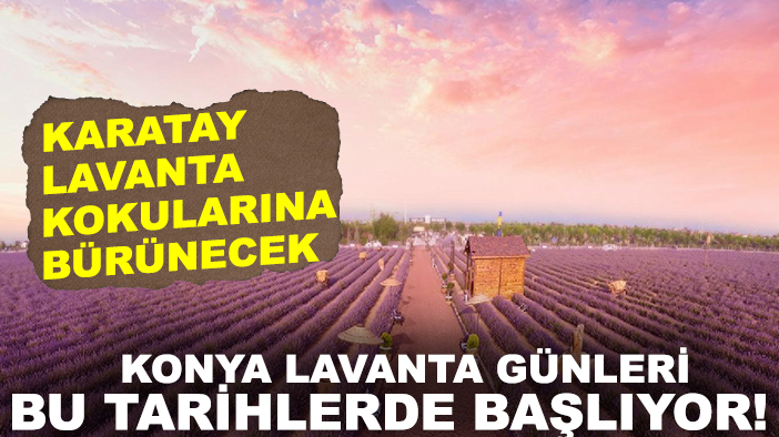 Konya lavanta günleri bu tarihlerde başlıyor! Karatay lavanta kokularına bürünecek