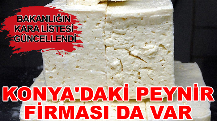 Bakanlığın kara listesi güncellendi: Konya'daki peynir firması da var