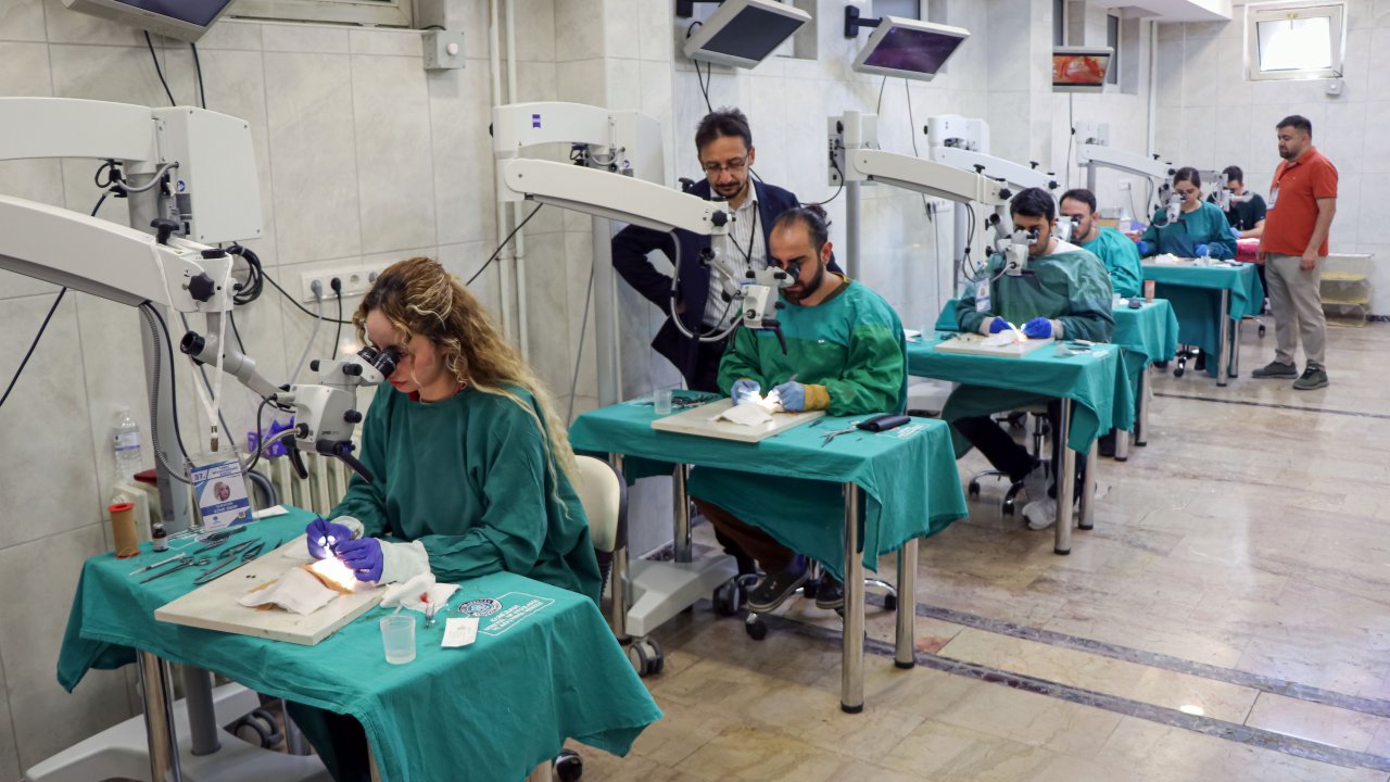 Konya'daki üniversite mikrocerrahi eğitiminde tek