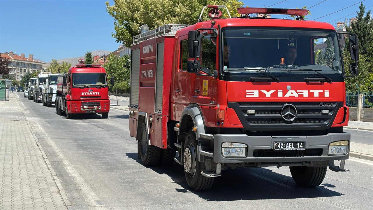 Konya İtfaiyesi İzmir'e desteğe gitti