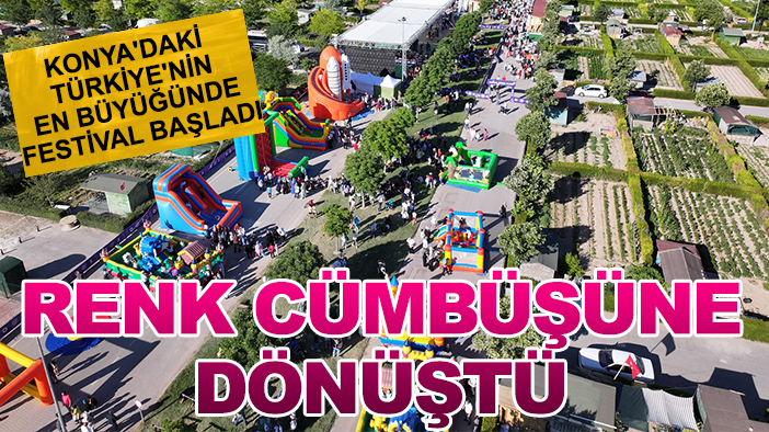 Konya'daki Türkiye'nin en büyüğünde festival başladı: Renk cümbüşüne dönüştü