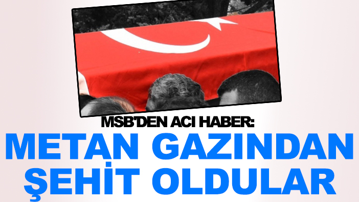 MSB'den acı haber: Metan gazından şehit oldular